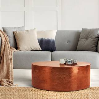 WOMO-DESIGN sofabord stuebord sofabord aluminium Ø 76x32 cm kobber
