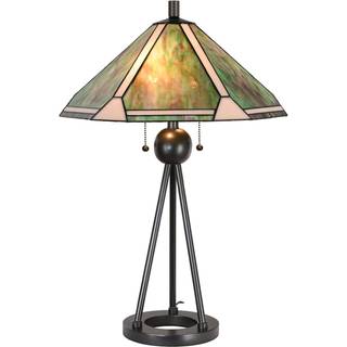 5LL-6165 bordlampe, tiffanylook, Ø 50 cm