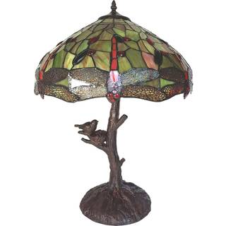5LL-6111 bordlampe, tiffanylook