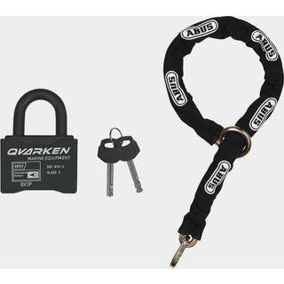 Låsepakke klasse 3 med hængelås Qvarken (51 mm x Ø12 mm) &amp; låsekæde klasse 3 ABUS 9KS (150 cm x Ø9 mm)