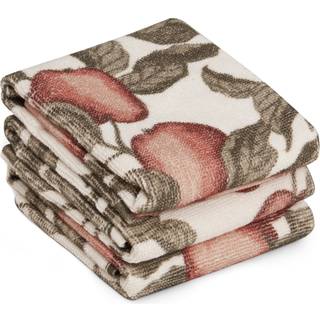 Garbo & Friends Pomme Washcloths 3-pack 30x30 Cm - Håndklæder & Badelagner Bomuld Rød - GF626529-5700-475GL