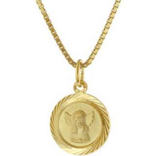 trendor 41380 Kinder Schutzengel-Anhänger Gold 585 mit vergoldeter Silberkette