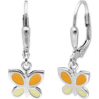 trendor 41588 Kinder-Ohrringe für Mädchen Silber 925 Schmetterling Ohrhänger