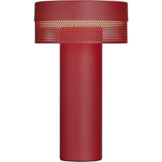 LED-bordlampe Mesh genopladeligt batteri, højde 24 cm, indisk rød