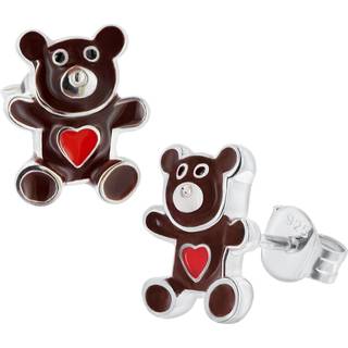 trendor 41647 Kinder-Ohrringe Silber 925 Teddybär Ohrstecker