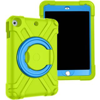 iPad 10.2" (2021 / 2020 / 2019) Børnecover - m. Bærefunktion & Stander - Grøn/Blå