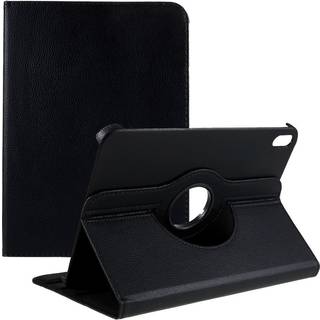 EIDERWOOD iPad 11" (2025) / iPad 10.9" (2024/2022) Klassisk Læder Flip Cover m. 360⁰ Ståfunktion - Sort