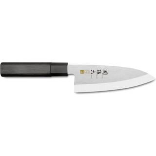 KAI Seki Magoroku Kinju Deba 15 cm - High-Carbon Edelstahl - Griff Pakkaholz - Schwarz,Silber