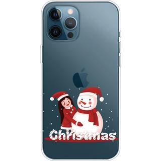 iPhone 13 Pro Max Fleksibelt Plast Jule Cover - Pige & Snemand