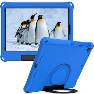 iPad 10.2" (2021 / 2020 / 2019) EVA-skum Børne Cover m. Ring Kickstand - Blå
