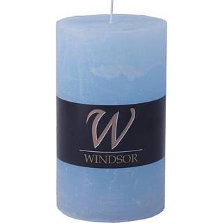 Windsor rustikt bloklys 7x12 cm - lyseblå (På lager i butik)