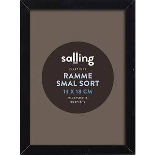 Sort ramme m. glas - 13x18 cm