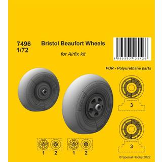 Bristol Beaufort Wheels 1/72 / for Airfix kit