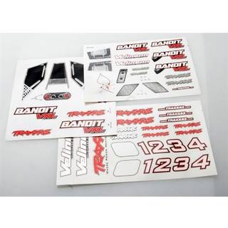 Traxxas 2413R Decal sheets, Bandit VXL