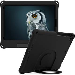 iPad 10.2" (2021 / 2020 / 2019) EVA-skum Børne Cover m. Ring Kickstand - Sort