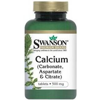 Calcium (Carbonat, Aspartat & Citrat), 500 mg - 100 tabletter
