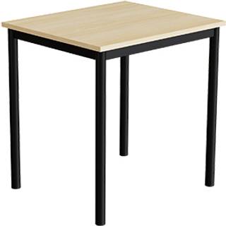 Bord Combi 200, 700x600 mm Højde 720 mm Lyddæmpende birk laminat på sort understel
