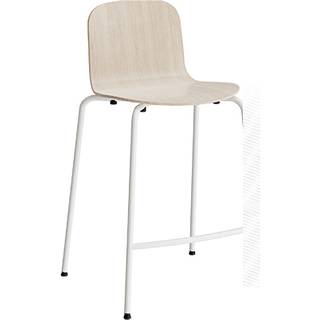 Barstol ADD Hvidpigmenteret eg laminat, hvide ben