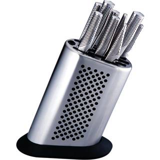 Global G-8311KB/BDR Messerblock-Set 12-teilig inklusive 10 Global Messer & Keramik-Wetzstab - Schwarz,Silber