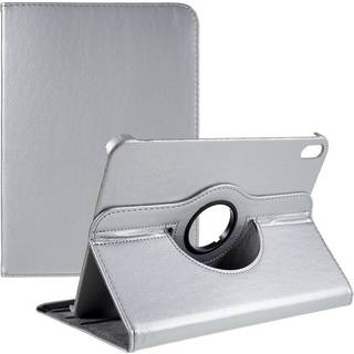 EIDERWOOD iPad 11" (2025) / iPad 10.9" (2024/2022) Klassisk Læder Flip Cover m. 360⁰ Ståfunktion - Sølv