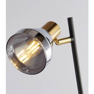 Classy bordlampe med røgglasskærm
