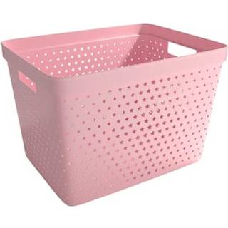 Opbevaringskurv i plast Nordiska Plast Store It Star Basket, gammelrosa, 358 x 271 x 240 mm, 19 liter