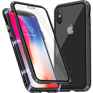 iPhone X / XS etui med skærmbeskytter Sort