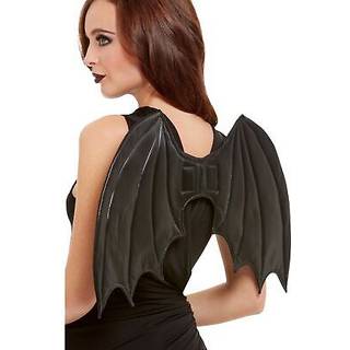 Kleine Fledermausflügel Schwarz für Erwachsene