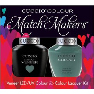 Matchproducenter s?t - Dubai mig en ? af Cuccio farve til kvinder - 2 pc 0,44 oz finer bl?dg?ring af gel neglelak 0,43 oz farve neglelak