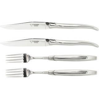 Bestiksæt 4 dele i rustfrit stål, skinnende - Laguiole