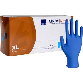 Lang undersøgelseshandske Classic Protect XL nitril pudderfri blå
