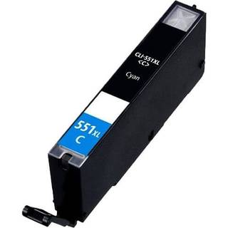 Canon CLI-551XLC / 6444B001 cyan XL blækpatron - Kompatibel