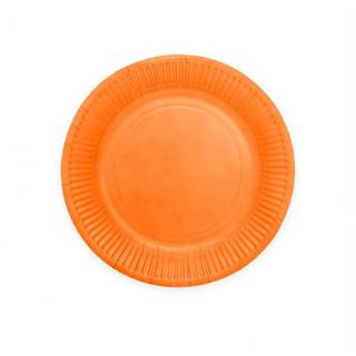 Orange paptallerkner, 23cm 8 stk