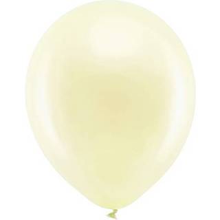 50 stk. Latex balloner creme perle metallic 10" - Luksus til fest &amp; dekoration