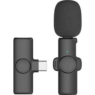 Trådløs Lavalier / Lapel Mikrofon K2 - USB-C - Sort