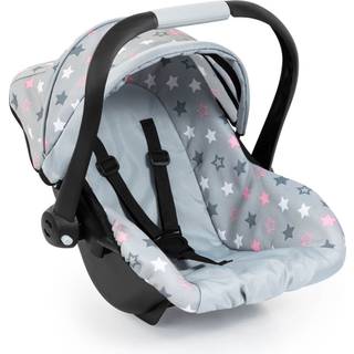 Bayer Design Deluxe Car Seat with Canopy for Dolls - Grey w/ Stars (67907AA)