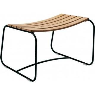 Fermob - Surprising Teak Footrest Liquorice - Udendørs taburetter og puffer - Harald Guggenbichler - Grøn - Metal/Træ