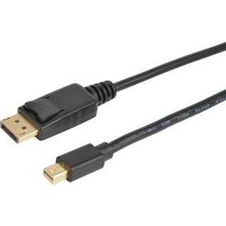 Prokord Displayport Kabel 2m. Mini Displayport Displayport Sort