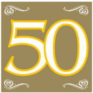 Servietten 50 gold