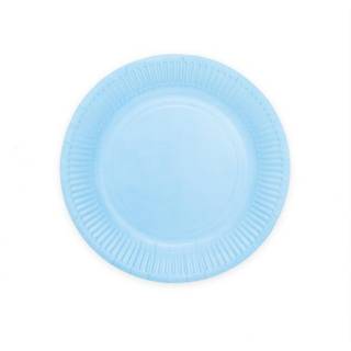 Lyseblå paptallerkner, 23cm 8 stk