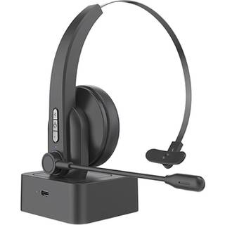 Enkeltøret Bluetooth Headset med Mikrofon og Opladningsbase OY631 - Sort