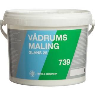 B&J 739 Vådrumsmaling, Glans 25 - 2,7 L