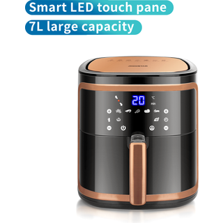 Outlet: Airfryer Elektronisk 1900W - 7L Dobbelt Beholder - Sort