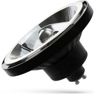 Spectrum 12W sort LED spot - 230V, GU10, AR111 - Dæmpbar : Ikke dæmpbar, Kulør : Varm