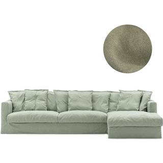 Decotique Betræk Til Le Grand Air 3-personers Sofa Divan Højre - Møbelbetræk Hør Green Pear - 11001700
