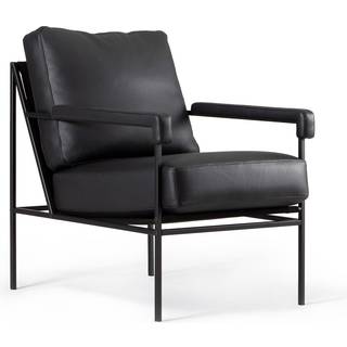 Jonas Ihreborn Seventy Five Lænestol Læder Black Edition - Lænestole Sort - SEV5FSLBS