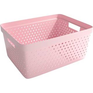 Opbevaringskurv i plast Nordiska Plast Store It Star Basket, gammelrosa, 358 x 271 x 160 mm, 13 liter