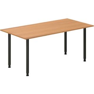 Skrivebord DNA, Bøg 1600x800 mm I-ben/Sort