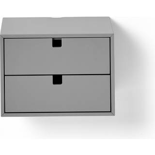 1898 Square kabinet med skuffer grå