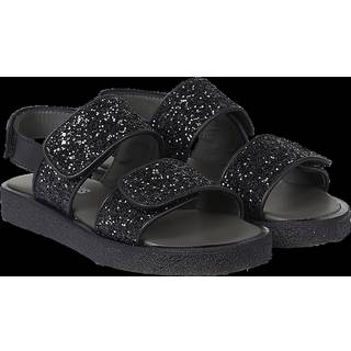Angulus Sort Glitter Sandal Med Velcro - Str. 36